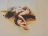 Lovers by Maggi Hambling, 1977, oil, sold Oct 2020
