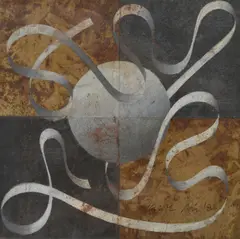 Abstract composition by Keith Milow, Mixed media, sold Oct 2020