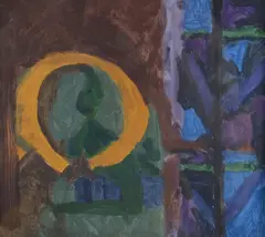 Casa Pilatos no by John Hubbard, 1991, Oil on paper, sold Oct 2020