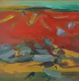 River Road by Olivia Scholnick, oil, sold Oct 2020