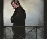 On the Bridge II by Christopher Thompson, oil, sold Oct 2020