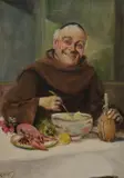 Dinner timeOil on canvasSigned lower left36 x 26cm (14 x 10 in.) by W. H. Perry, oil, offered Oct 2020