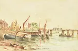 Battersea Bridge by Walter Greaves, ink, sold Oct 2020