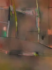 Abstract by David Blackburn, 1983, drawing, sold Oct 2020