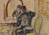 Dressing for the Hunt by Paul Maze, drawing, offered Oct 2020