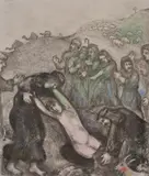 Joseph et ses frères (pl by Marc Chagall, Etching and aquatint with hand-colouring, sold Oct 2020