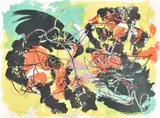 Composition by Karel Appel, pencil, sold Oct 2020