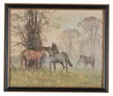 A Misty MorningOil on canvas Signed lower right 51 x 61cm (20 x 24 in.) by W.R. Jennings, oil, sold Oct 2020