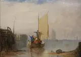Untitled by Alfred George Stannard, oil on board, sold Jan 2022