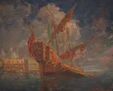 French by Marcel Azema-Billa, oil on canvas, sold Jan 2022