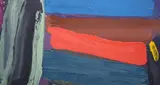 Salmon Hetchlew' oil on canvas Signed and inscribed verso with date ‘Aug 86 – Feb 87, Shown Angela flowers July 87 by Alan Gouk, oil on canvas, sold Jan 2022