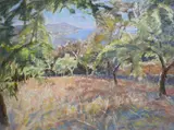 Orchard, Grats (Languedoc) Pastel Signed 46 x 61cm by Patrick Cullen, Pastel, offered Jan 2022