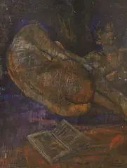 The Sisters by Maurice Man, oil on board, sold Dec 2021