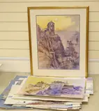 A group of assorted watercolours by Michael Cadman, watercolor, sold Dec 2021