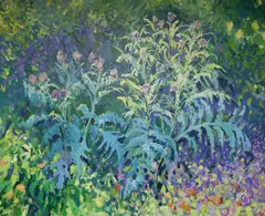 Thistle, Regents Park by Mariusz Kaldowski, 2001, acrylic on canvas, sold Dec 2021