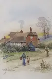 A Farm House in Surrey by William Anderson, watercolour, sold Dec 2021