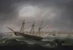 The Great Storm of 1814oil on canvasinscribed verso 'The Awful by Thomas Buttersworth, oil on canvas, sold Dec 2021