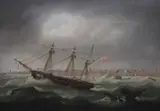 The Great Storm of 1814oil on canvasinscribed verso 'The Awful by Thomas Buttersworth, oil on canvas, sold Dec 2021