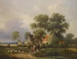 Near Norwich' oil on board signed and dated 1843 30 x 38.5cm by Samuel David Colkett, 1843, oil on board, sold Dec 2021