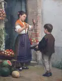 Untitled by John Bagnold Burgess, 1875, Oil on canvas, offered Dec 2021