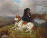 Setters in a Highland landscapeoil on canvassigned by Colin Graeme, oil on canvas, sold Dec 2021