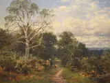 A Surrey Woodoil on canvassigned and dated 189734 by Benjamin Williams Leader, 1897, Wood oil on canvas signed and dated, offered Dec 2021
