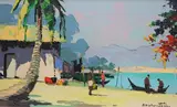 Untitled by Cecil Rochfort D'Oyly-John, oil on wood, sold Dec 2021
