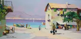 Cap Ferrat between Nice and Monte Carlo, S of France oil on canvas signed 35 x 70cm by Cecil Rochfort D'Oyly-John, oil on canvas, sold Dec 2021