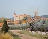 Village de Provence’ oil on canvas signed 38 x 46cm by Marcel Dyf, oil on canvas, sold Dec 2021