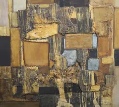 Untitled by John Copnall, mixed media on board, offered Dec 2021