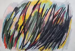 Untitled by William Gear, mixed media on paper, sold Dec 2021