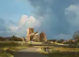 Morston Church, Norfolk Oil on board Signed 29 x 39cm by Frank Wootton, Oil on board, offered Dec 2021