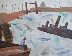Untitled by Julian Trevelyan, Oil on canvas, sold Dec 2021
