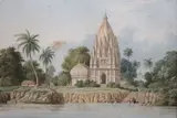 Village and pagoda below Patna Azimabadi by Lieutenant-Colonel Charles Ramus Forrest, watercolour, sold Dec 2021