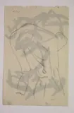 Henri Stooping male figure by Henri Gaudier-Brzeska, ink, sold Dec 2021