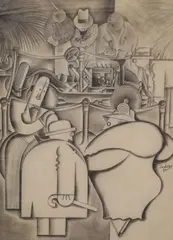 Untitled by Charles Tudor, drawing, sold Dec 2021