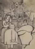 Untitled by Charles Tudor, drawing, sold Dec 2021