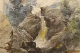 Torrent Falls, Near Dolgellau, North Wales by Henry Martin Pope, watercolour, sold Dec 2021