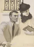 Book illustration 'Next Morning he by Marjorie Dericourt, watercolour, sold Dec 2021