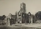 Abbey Ruins by Henry Rushbury, etching, offered Dec 2021