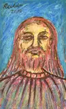 INDIAN, a head study of a bearded male figure by Rabin Mondal, 2018, mixed media, offered May 2023