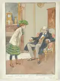 She sold me my ....' watercolour and gouache, initialled, inscribed and with page number in pencil, 10" x 7.25 by Gordon Browne, watercolour and gouache, offered May 2023