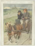 Driving rapidly in the uncomfortable cart by Gordon Browne, watercolour and gouache, offered May 2023