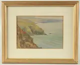 Distant View of Perranporth by Alfred Young Nutt, watercolour, offered May 2023