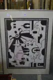 Stygo The Doodle, abstract paintings, a pair by Robert Emmett, oil, sold Apr 2023
