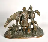 CHASSE EN ECOSSE' Signed, 11ins x 14ins x 7ins by Pierre-Jules Mêne, BRONZE, sold Apr 2023
