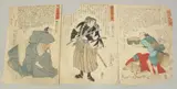 THE STORIES OF THE TRUE LOYALTY OF THE FAITHFUL SAMURAI SERIES, 1847-1858; three original Japanese woodblock prints, (3) by Kuniyoshi Utagawa, print (other), sold Apr 2023