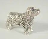 4cm long. by Cast Silver Miniature Spaniel, oil, offered Apr 2023