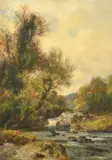 Lleder Bridge, Bettws-Y-Coed by Richard Gay Somerset, oil on canvas, sold Mar 2023