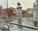 S. S. Giovanni e Paolo, Venice, 2010 by Ken Howard, oil on board, offered Mar 2023